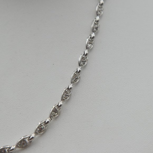 MCM Vintage BOGOFF Rhinestone & Silver Tone Necklace & Earring Set Parure - Picture 8 of 17